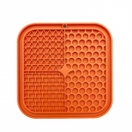 Silikoonmatt lemmikloomakoertele kassidele Aeglase toidu kausid iminapaga Silikoonist koera lakkumispadi Koerte aeglased s&ouml;&ouml;tjad maiustuste jagamine lemmikloomatarvete jaoks oranž