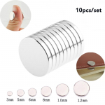 10 tk Mini ultra&otilde;huke neod&uuml;&uuml;mmagnet, tugev &uuml;mmargune k&uuml;lmik elektromagnet N35 NdFeB 10pcs 3&times;1mm