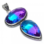 Natural Bi-Color Tourmaline Handmade 925 Sterling Silver Pendant 3.43 b5f77