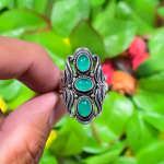 Natural Green Onyx Gemstone Handmade 925 Sterling Silver Ring Size 12 b6r54