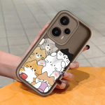 Pehme silikoonist ruudukujulise redeliga printimismustriga telefoni korpus, t&auml;iskaanega kaamera p&otilde;rutuskindel kaitse kummist &uuml;mbris Xiaomi Redmi jaoks Redmi Note 12S pruun