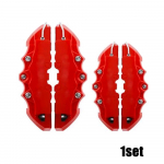 4TK 3D auto ketaspidurisadula katted eesmised tagumised tarvikud ABS plastist piduriketta ratta rummu pidurikatted auto kaunistus S+M punane