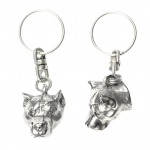 American Staffordshire Terrier, Amstaff - Silver-plated dog pendant, handbag decoration, backpack pendant by Art-Dog brand