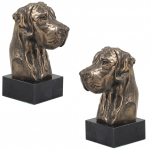 Great Dane II - Dog statue, bust on stone base, sculpture, trophy for dog show by Art-Dog brand