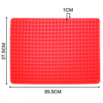 1tk 40x27cm punane p&uuml;ramiidne k&uuml;psetuspann Mittenakkuva BBQ silikoonmatt Mikrolaineahi grillalus T&ouml;&ouml;riistad punane