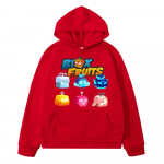 Uus m&auml;ng Blox Fruits Autumn anime kapuuts Fliisist dressipluus poiste pullover Kawaii Hoodies Jope y2k sudadera lasteriided t&uuml;drukutele 160 punane
