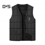 Meeste vest V-kaelusega varrukateta, &uuml;herealine tepitud vestiga mantel lukuga taskutega, &uuml;hev&auml;rviline Palus vooder, paksendatud termovest jakk XL tumesinine v&auml;rv