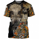 Camo Hunting Animals Metssiga Naised Meeste T-s&auml;rk 3D Prindiga l&uuml;hikeste varrukatega T-s&auml;rk vabaaja kaelaga t&auml;navar&otilde;ivad T-s&auml;rgid Hombre Ropa 2XL