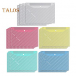 20 tk Dokumendikott A4 suurusega plastikust &uuml;mbris Veekindlad failikaustad L&auml;bipaistvad kl&otilde;psuga nupp Erksav&auml;rvilised Kriimustuskindlad failikorterid M 20PCS