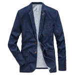 Uus jope meestele Noortele &Otilde;huke Keskealistele Kena Kitsas &Uuml;likond Kevad ja S&uuml;gis Teksajakk &Auml;ri vabaajaks 4XL denim sinine v&auml;rv