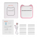 Termoprinter Bluetooth otse&uuml;hendusega USB laadimine 203DPI 1000mAh kaasaskantav minipildiprint