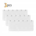 3tk Kolmerealine-kuue nupuga roostevabast terasest rinnahoidja pikenduspank One Size valge