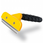 Suur lemmikloomakoera kassi karvakamm, karusnaha eemaldamise trimmer, hooldav rehakammihari lemmikloomale S kollane