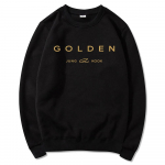 JungKook Kuldne Hoodie Naiste Esteetiline Teie k&otilde;rval Seisvad Pusad Unisex Album Kirjatr&uuml;kk Kuldsed Pulloverid Pusad Korea S