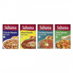Suhana Masala 4-osaline komplekt - Chhole Masala 50g, Pavbhaji Masala 50g, Sabji Masala 50g, Misal Masala 50g
