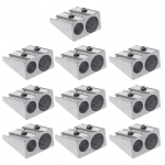 Magneesiumist pliiatsiteritaja Kahe auguga ergonoomilise k&auml;epidemega mitmek&uuml;lgne kasutamine kompaktse suurusega kaasaskantav k&auml;eshoitav pliiatsiteritaja 10 pcs