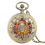 Retro 12 t&auml;htkuju taskukellade &otilde;&otilde;nsa kaanega kaelakee kvartsist ripatsiga kellade kollektsiooni kingitus Aquarius pronksi