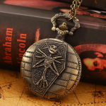 Meeste taskukellad Vintage pronksist taskukell Skelett Skelett J&otilde;ulueelne kvartsist taskukella kett Kingitus meestele ja naistele