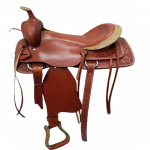 Western Leather Roper Ranch k&auml;sitsi t&ouml;&ouml;riistadega Horse Tack sadul. 10"
