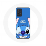 Coque Maniacase pour Samsung Galaxy A32 4G stitch cute ohana stitch bleu front bleu
