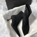 S&uuml;gistalvised fliisid Naiste sokkisaapad Moodsad t&otilde;mblukud Chelsea kingad Naistele Seksikad &otilde;hukesed k&otilde;rge kontsaga l&uuml;hikesed saapad 35