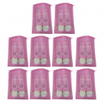 10 tk reisijalatsite kottide hoiukomplekt hingav disain saapad kingad pingutusn&ouml;&ouml;riga kott Multifunktsionaalne korraldaja S roosa