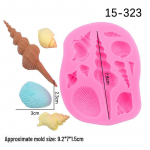 Ocean Shell Conch Fondant silikoonvorm kookide kaunistamiseks ja savist meisterdamiseks. roosa