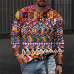Kevad/S&uuml;gis Mood 3D Tr&uuml;kitud T&auml;navap&auml;rane Isiksuse Prindiga T-s&auml;rk L&otilde;bus Loominguline O-kaelusega Pikkade Varrukatega Hingav Top 5xl S