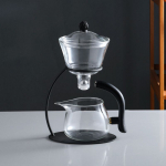 Creative klaasist teekann kuumakindel borosilikaat T&uuml;rgi tilgakann teekohvi valmistamiseks automaatne tass Teapot Set Round