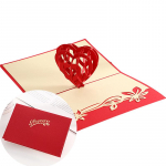 Stereoskoopilised roosid 3D h&uuml;pikaknaga armastuskaartide &uuml;mbrik Yst&auml;v&auml;np&auml;iv&auml; s&uuml;nnip&auml;eva-aastap&auml;eva &otilde;nnitluskaart Paaride postkaart