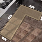 K&ouml;&ouml;givaip L-kujuline libisemiskindel p&otilde;randamatt Diatomiga muda imavad matid Kodukaunistuse vaip &Otilde;li imav imitatsioon Linased vaibad 80x120x45cm