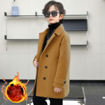 S&uuml;gis- ja talve laste mantel poistele kaherealine tuulekindel vaba&otilde;hu pikk jakk laste peomantel 150cm khaki