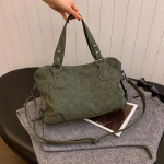 Naiste Vabaaja T&otilde;mblukuga Kotid Retro Suure Mahutavusega Ostlemiseks Reisimiseks K&auml;ekotid Uued &Uuml;hev&auml;rvilised Mitmek&uuml;lgsed Daamide Crossbody Rahakotid (30cm<Max Length<50cm) gray