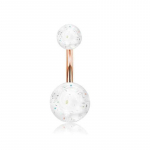 Trendikas Unisex V&otilde;luv 316L Kirurgilisest Terasest Ehted Augustamine Kuup Tsirkoon Mood Kahekordne &Uuml;mmargune Seksikas 1 tk Naba R&otilde;ngas