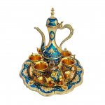 Retro Palace veinikomplekt, kodu, pulmad, p&uuml;hadetarbed, metallist kingitus, pudelikomplekti kaunistused, j&otilde;ulukink, euroopalik sinine