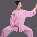 Hiina traditsiooniline Tang &uuml;likond Kung Fu &uuml;likond Tai Chi &uuml;likond naistele Meeste kevad- ja suvine Tai Chi v&otilde;itluskunstide &uuml;likond Retro Tai Chi vabaaja &uuml;likond 3XL XS roosa