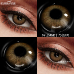 EYESHARE Colored Contact Lenses Eye Makeup Light Blue Lenses Green Time Colored Contact Lenses Natural Brown Annual Lenses 1 Pair