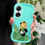 V&auml;rvitud muster Big Wave Edge pehme silikoon materjal Macaron telefoni &uuml;mbris p&otilde;rutuskindel kaitsev kummist &uuml;mbris OPPO Reno Realme jaoks OPPO A53S must