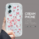 Armas koomiksimustriga kreemjas tekstuuriga korpus, lainelise servaga pehme silikoonkaanega telefoni&uuml;mbris OPPO Reno Realme jaoks OPPO A57E valge