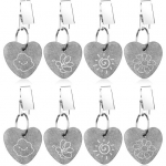 8 tk/komplekti klambriga laudlina kaal Tugev marmorist tuulekindel lill p&auml;ikesepilv liblikad v&otilde;tmehoidja kardin s&ouml;&ouml;gilaua kate ripats kodutarbed Hearts