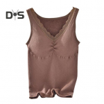 Talvine naiste termovest koos rinnapatjadega &Otilde;mblusteta pits V kaelus, kiire temperatuuriga lukustus, soojendus Slim Fit elastne varrukateta sisemine kulumiskindel paak punane