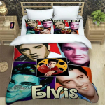 E-Elvis Presley Retro tr&uuml;kiga Voodipesukomplektid peen tarvikute komplekt tekikott voodikate komplekt voodipesukomplekt luksuslik s&uuml;nnip&auml;evakingitus AU Single 140x210cm