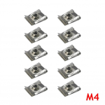 10 tk M4 M5 M6 M8 U t&uuml;&uuml;pi klambrid auto terasest pilliroo mutrid, keermega poldid 8 mm 5 mm 6 mm 4 mm pilliroo mutrid mootorratta rolleri ATV mopeedi jaoks