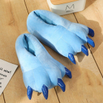 Talvised dinosauruse k&auml;paga tiigrik&auml;paga puuvillased sussid koomiksipaaride pakendi kontsaga soojad kingad meestele ja naistele kodu lastele koletiskingad 27-33