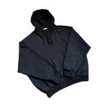 Meeste s&uuml;gistalvise kapuutsiga l&otilde;ngast kapuuts, lapiline lahtised pikad varrukad elastsete k&auml;tistega ja V-kaelusega vabaaja t&auml;navar&otilde;ivaste topp M must