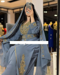 Hall pidulik Farasha abaya pulmakaftani kleit uhke Maroko georgette Dubai XS hall