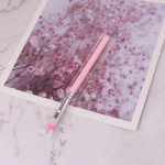 5-osaline meigipintslite komplekt algajale: Huule-, p&otilde;sepuna-, lauv&auml;rvipintslid ja ripsmekamm Lip brush hall