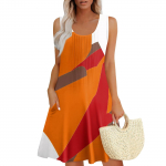 Naiste suvekleidid Taskutega varrukateta p&auml;ikesekleidid L