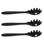 3 tk Silikoonist spagetilusikas K&otilde;ik &uuml;hes Toidukvaliteediga Kuumuskindel Silikoonist spagetinuudlite lusikas L must