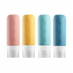 Clickers lekkekindlad silikoonist reisipudelid, 90ml, 4 t&uuml;kki